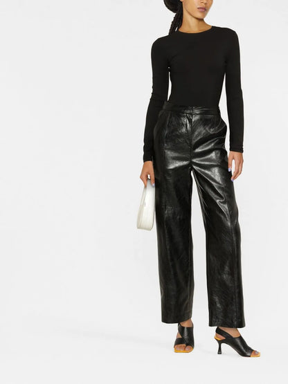 Round-Neck Long-Sleeve Bodysuit