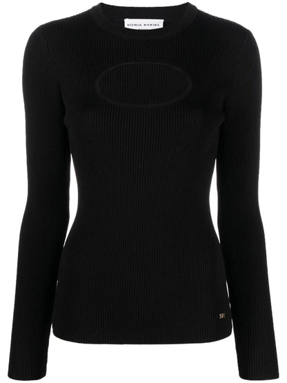 Cut-Out Long-Sleeve Top