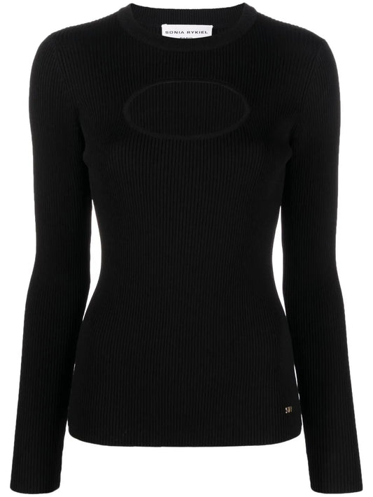Cut-Out Long-Sleeve Top