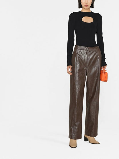 Cut-Out Long-Sleeve Top