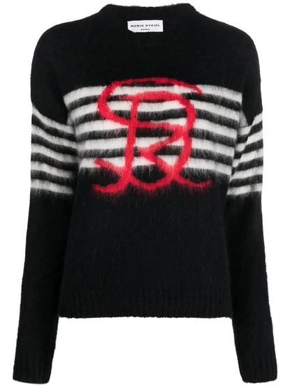 Intarsia-Knit Logo Jumper