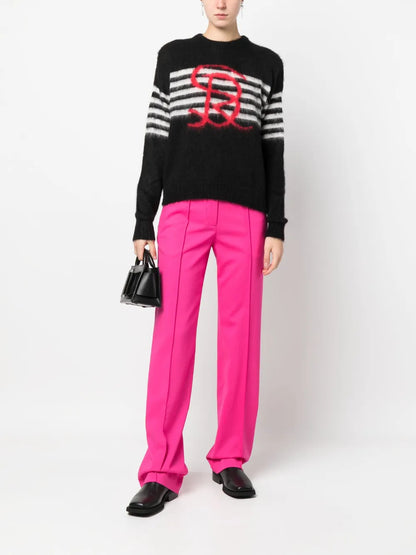 Intarsia-Knit Logo Jumper