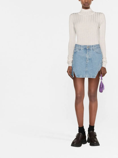Long-Sleeve Knitted Top