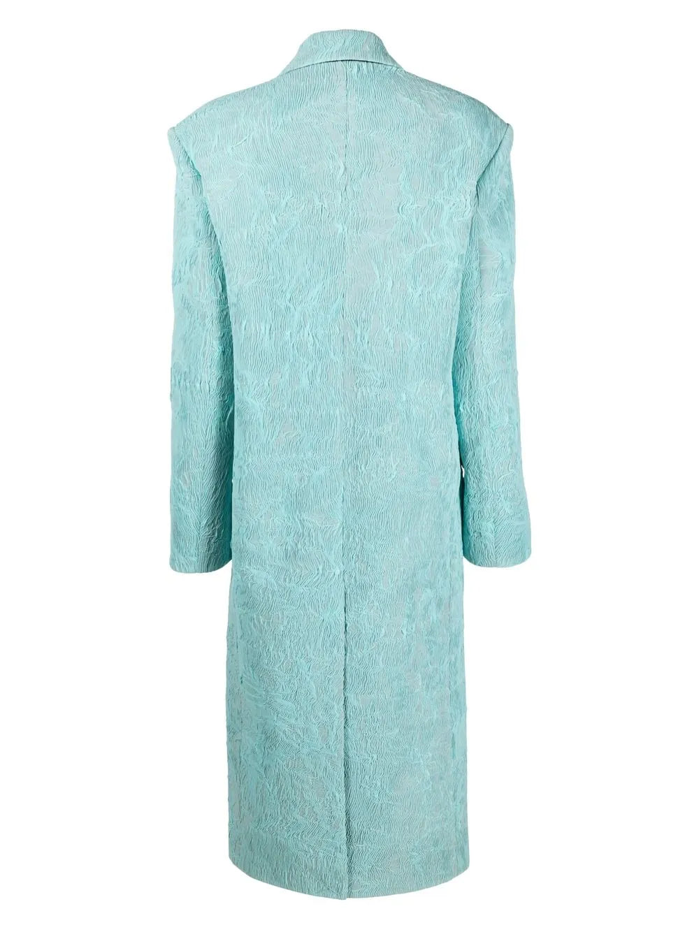 Single-Breasted Cracked-Effect Coat