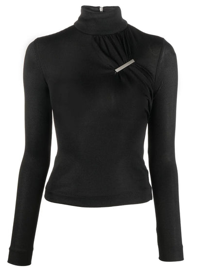 Gathered Clip-Design Top