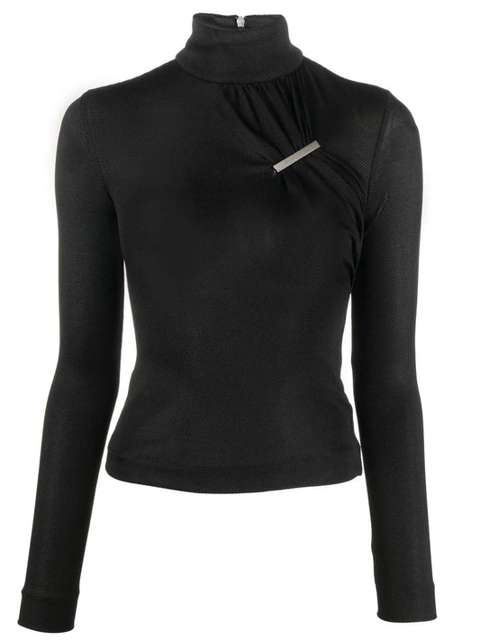 Gathered Clip-Design Top