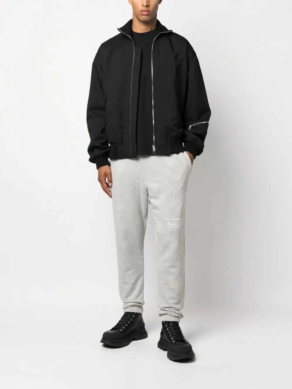 Logo Pattern Track Pants
