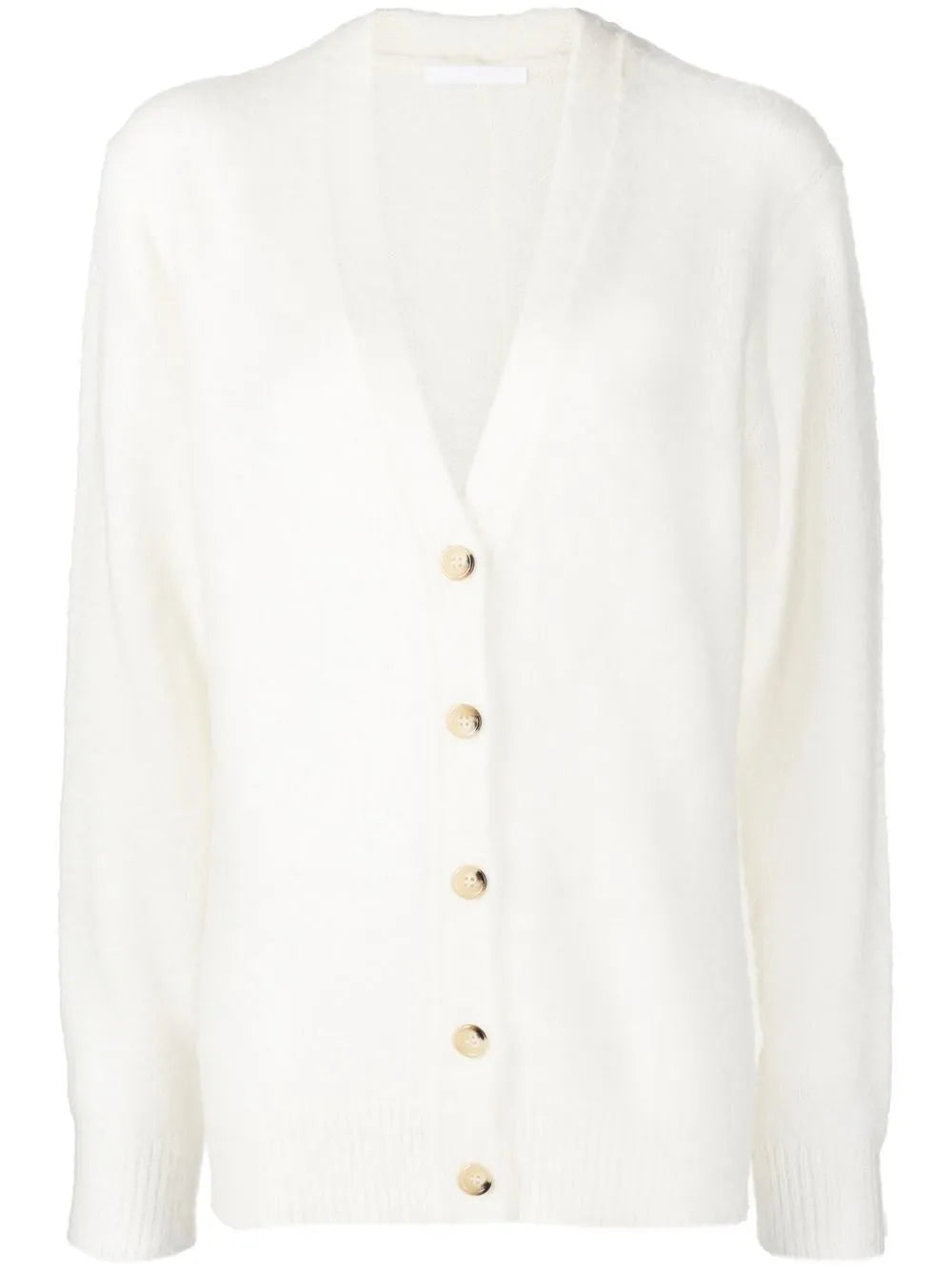 V-Neck Rib-Trimmed Cardigan