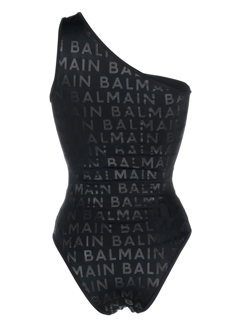 Logo-Print One-Shoulder Swimsuit