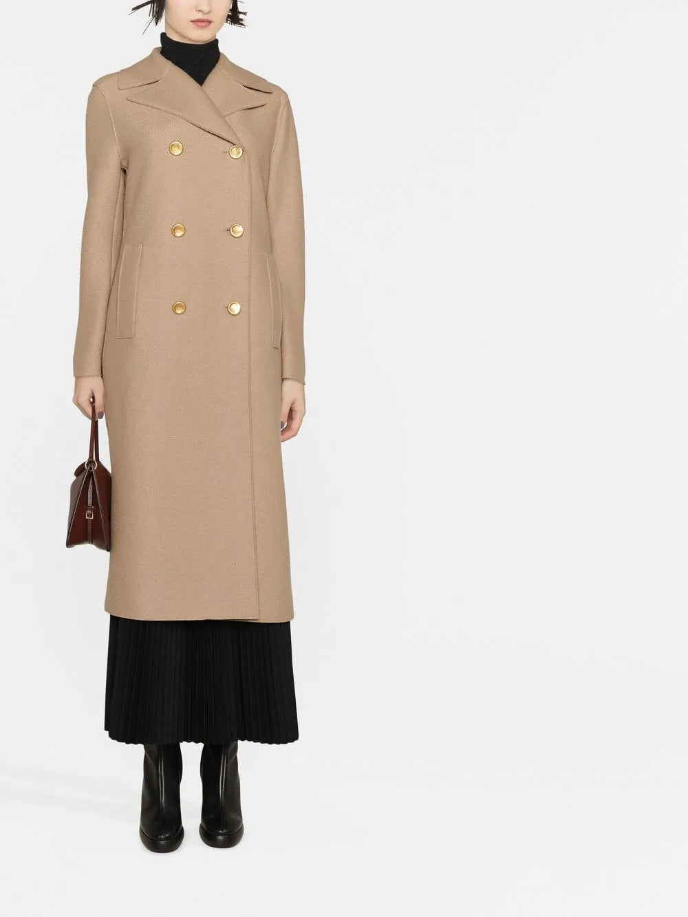 Double-Breasted Virgin Wool Coat