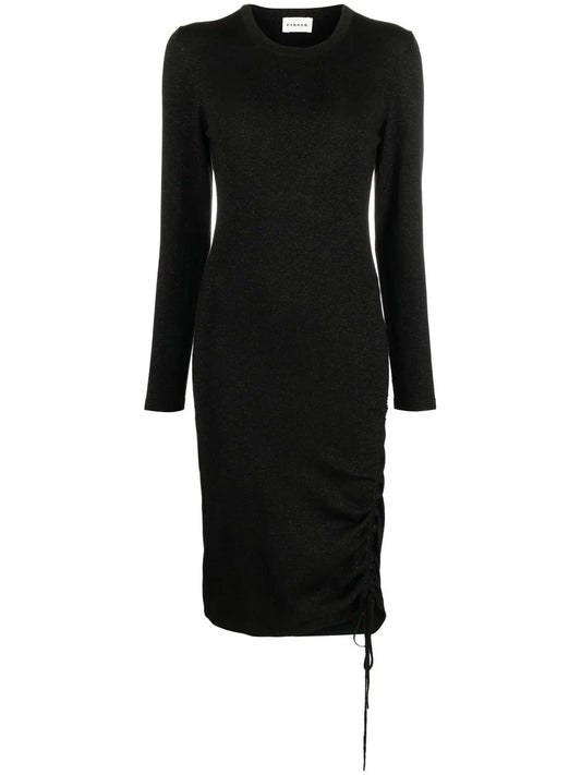 Ruched-Detail Midi Dress