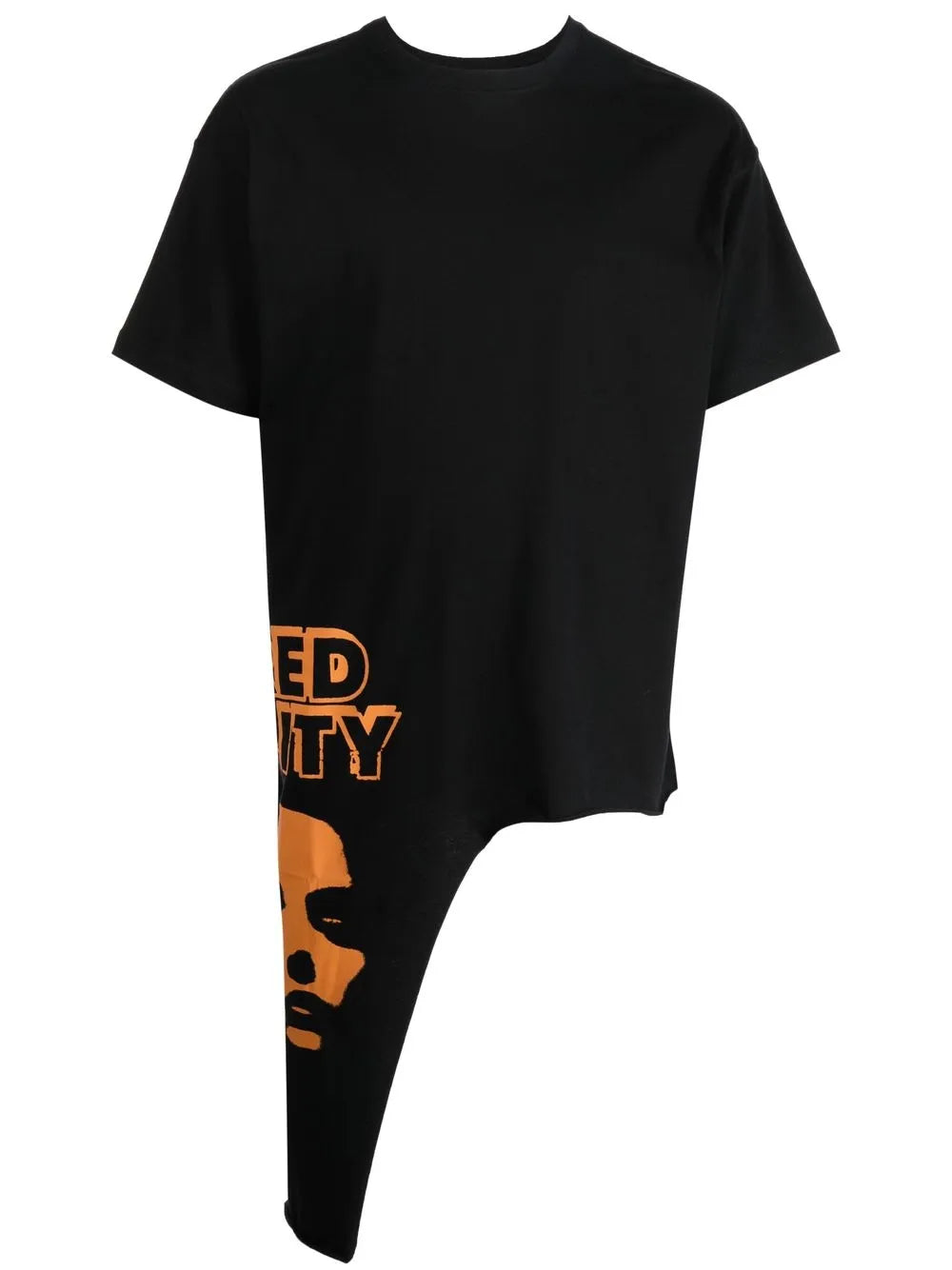Graphic-Print Asymmetric T-Shirt