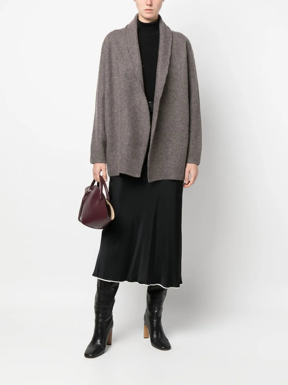 Felted-Finish Cashmere Cardigan