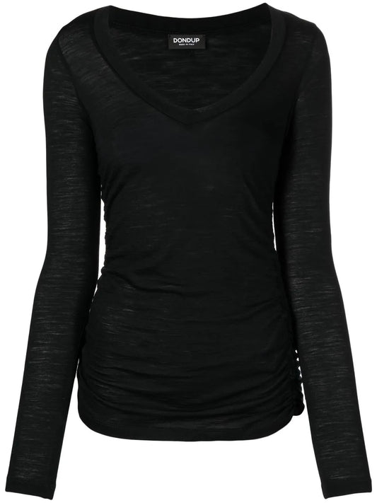 V-Neck Long-Sleeve Jumper