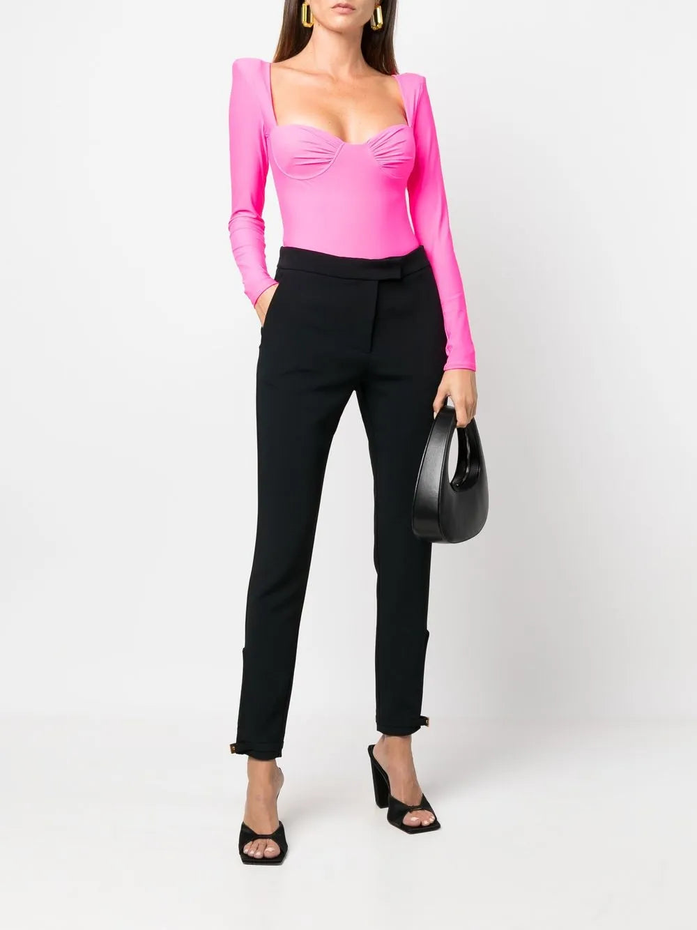 Buckled-Ankle Slim-Fit Trousers