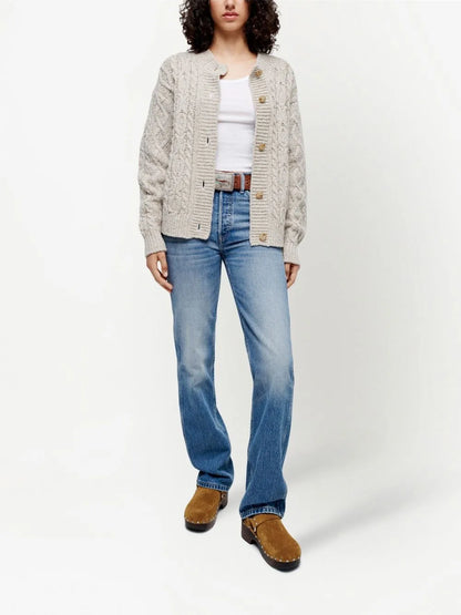 High-Rise Straight-Leg Jeans