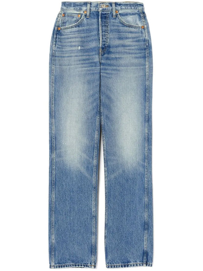 High-Rise Straight-Leg Jeans