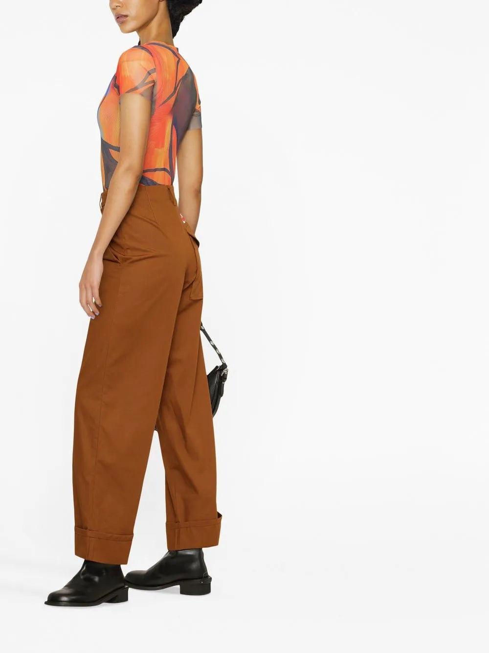 Wide-Leg Cotton Trousers