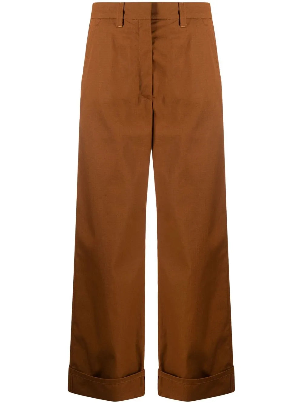 Wide-Leg Cotton Trousers