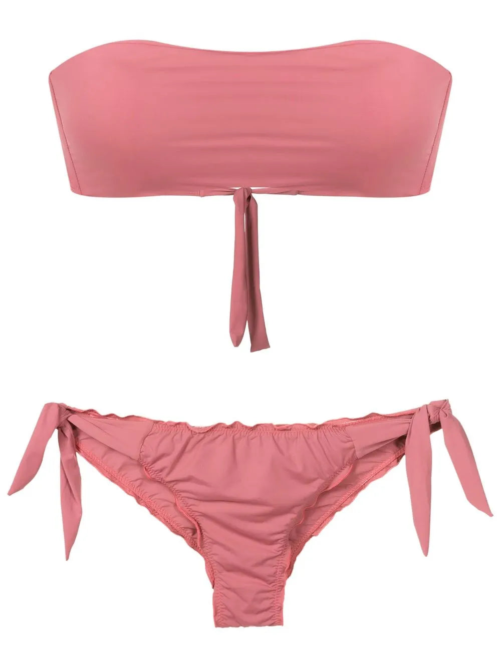 Gathered-Detailing Bandeau Bikini