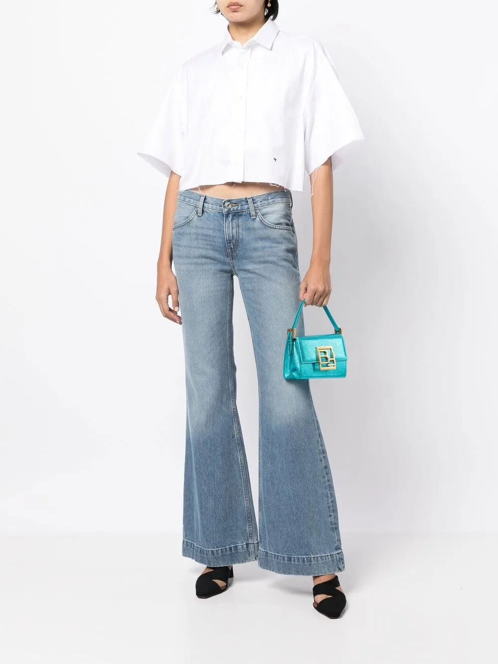 70S Low-Rise Flared Jeans