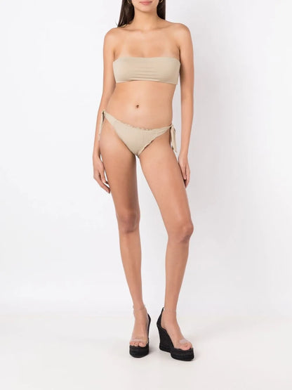 Gathered-Detailing Bandeau Bikini