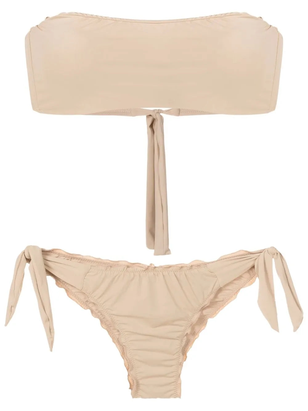 Gathered-Detailing Bandeau Bikini