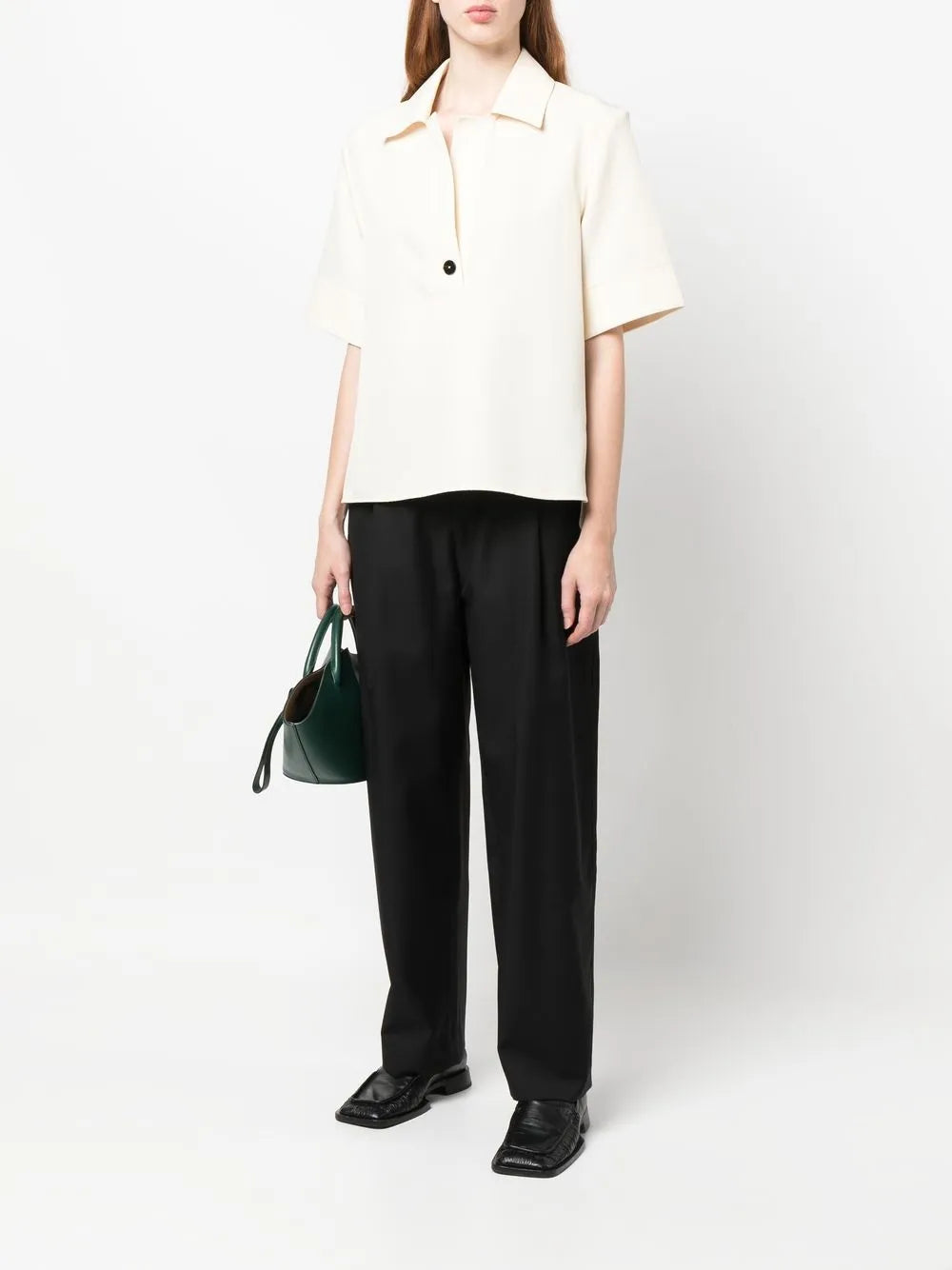 High-Waisted Tailored Trousers