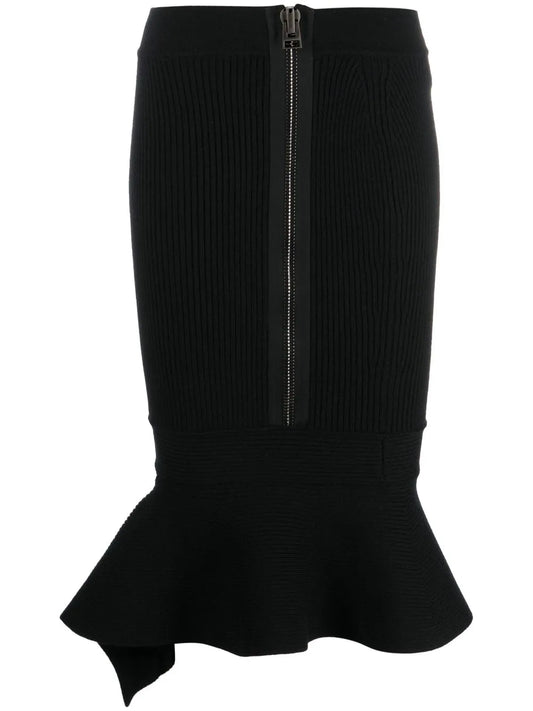V-Neck Virgin Wool Midi Dress