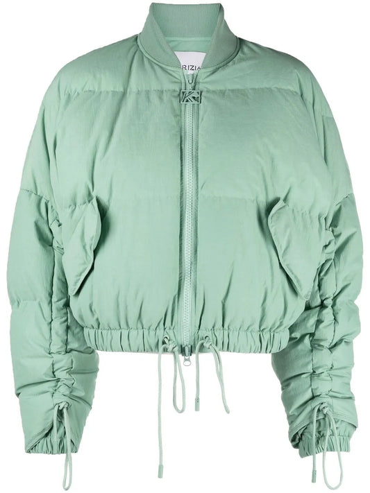 Padded Drawstring Bomber Jacket