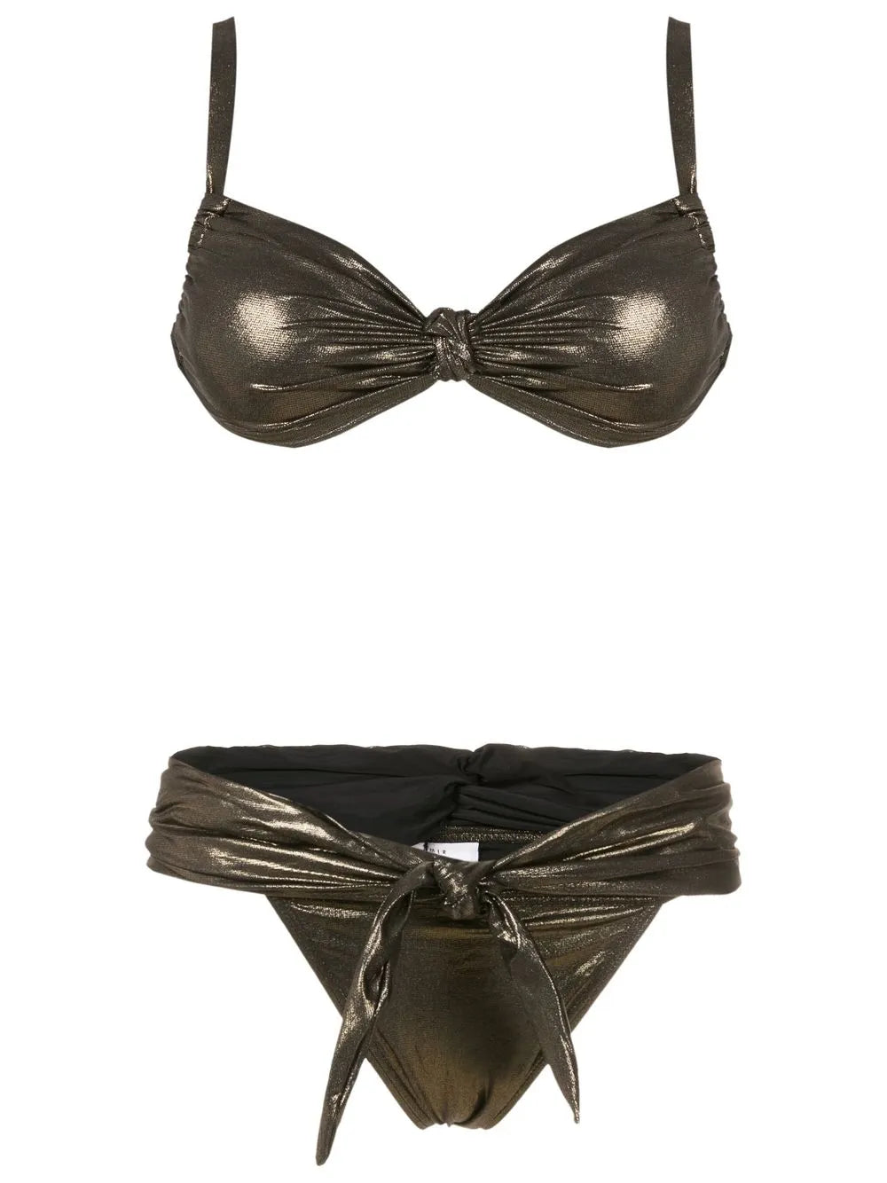 Gathered-Detail Self-Tie Bikini