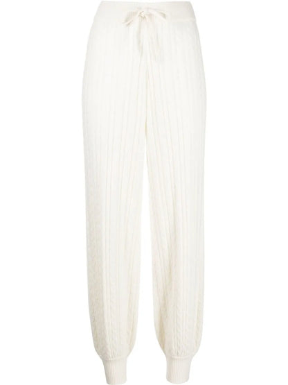 Lily Cable-Knit Cashmere Trousers