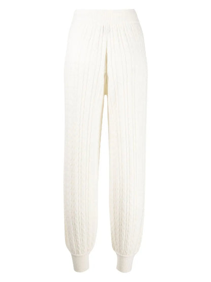 Lily Cable-Knit Cashmere Trousers