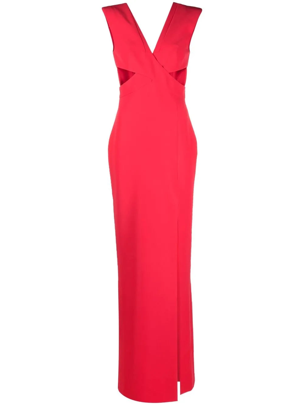 Cut-Out Wrap-Bodice Gown