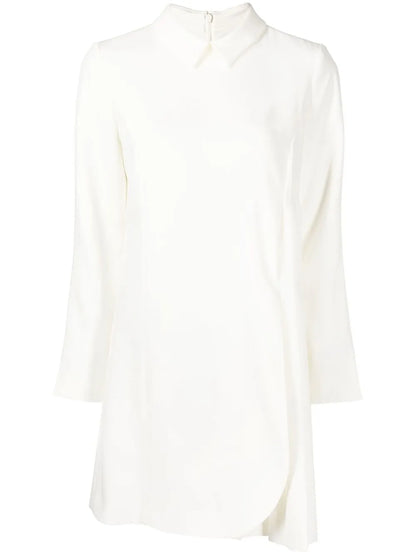 Pleated-Panel Shift Dress