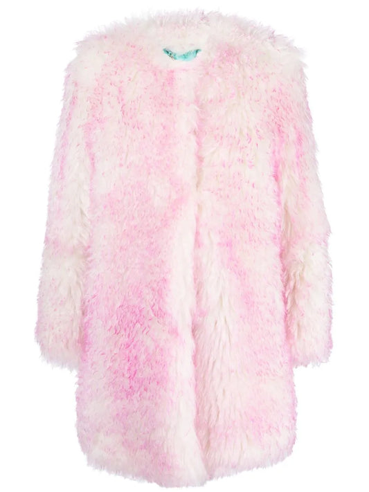 Faux-Fur Long-Sleeve Coat