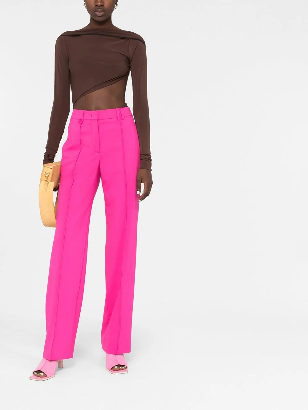 Asymmetric Cropped Bodysuit