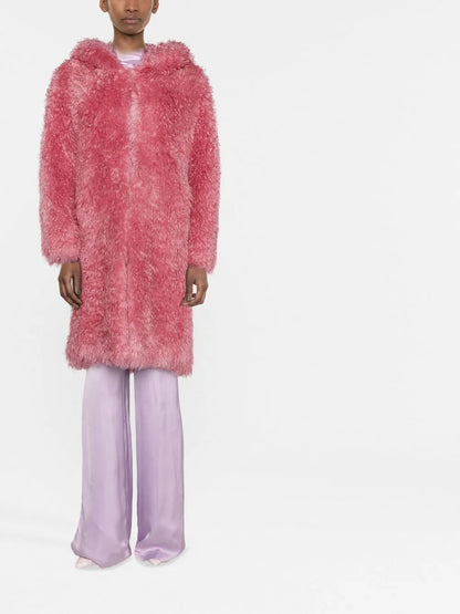 Hooded Faux-Fur Coat