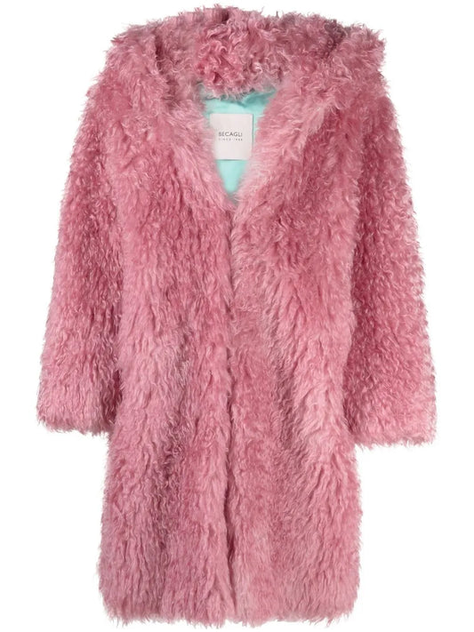 Hooded Faux-Fur Coat