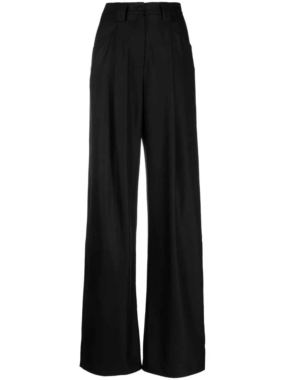 Pleat-Detail Two-Pocket Palazzo Pants