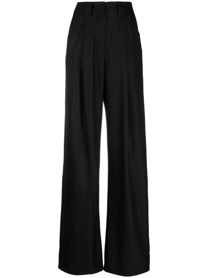 Pleat-Detail Two-Pocket Palazzo Pants