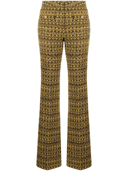 Graphic-Print Tailored Trousers