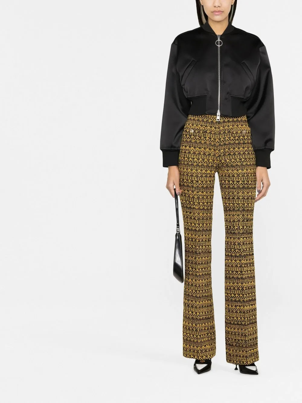 Graphic-Print Tailored Trousers