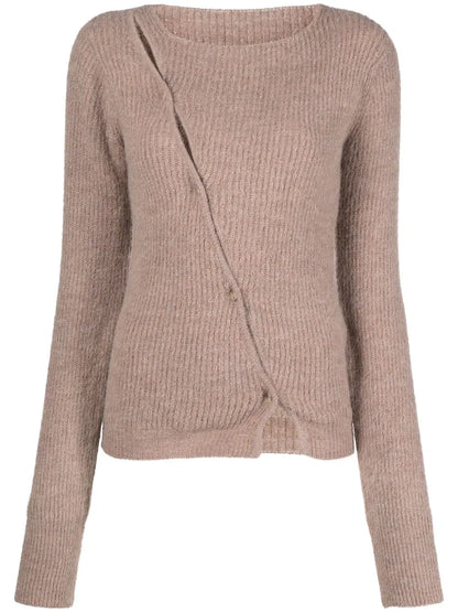 La Maille Pau Asymmetric Cardigan