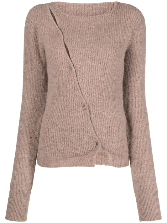 La Maille Pau Asymmetric Cardigan
