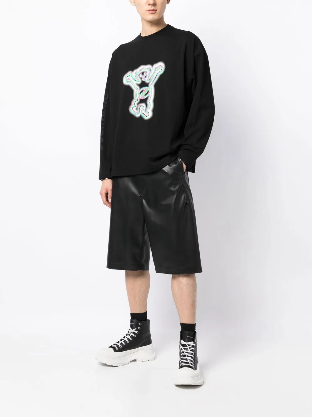 Graphic-Print Long-Sleeve T-Shirt