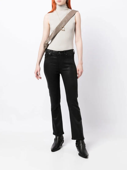 Claudine Coated Flared Jeans
