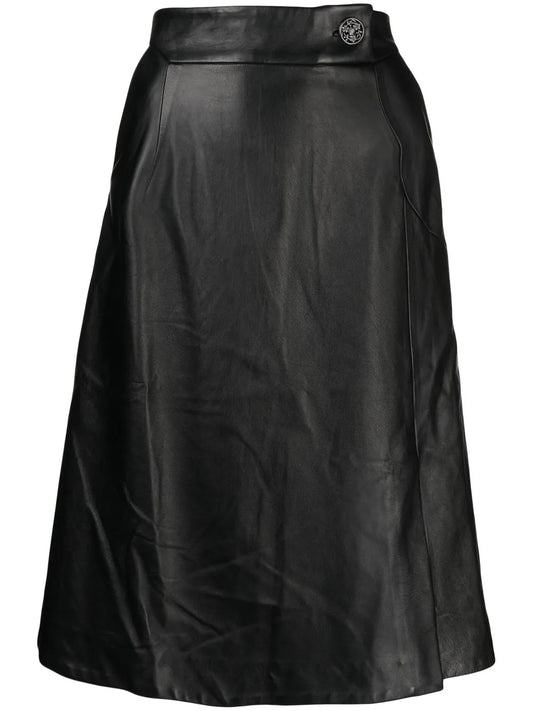 Leather Midi Skirt