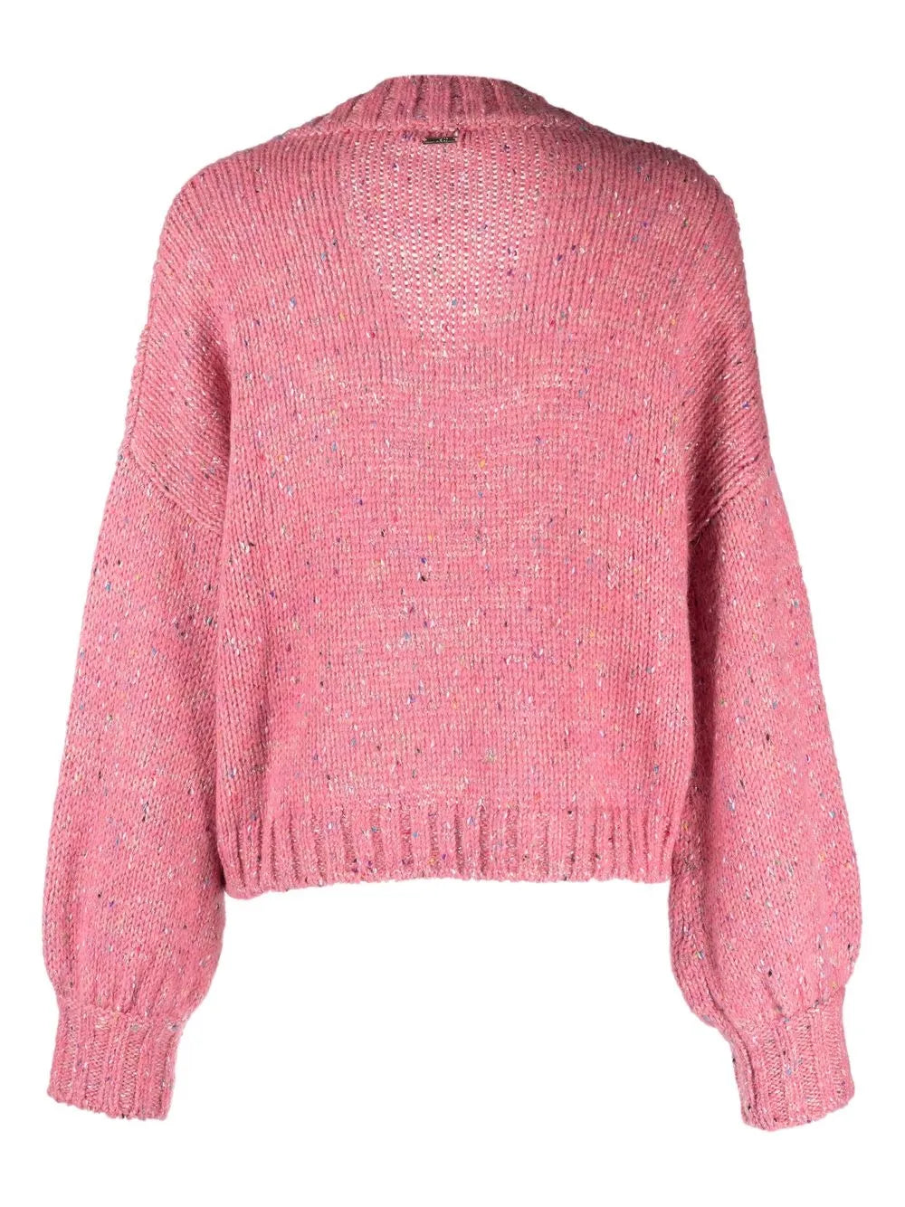 Open-Knit V-Neck Jumper