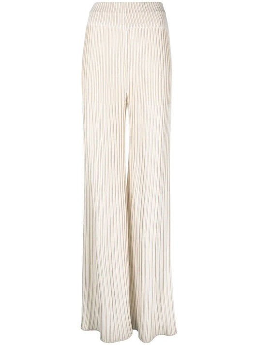 High-Rise Knitted Trousers